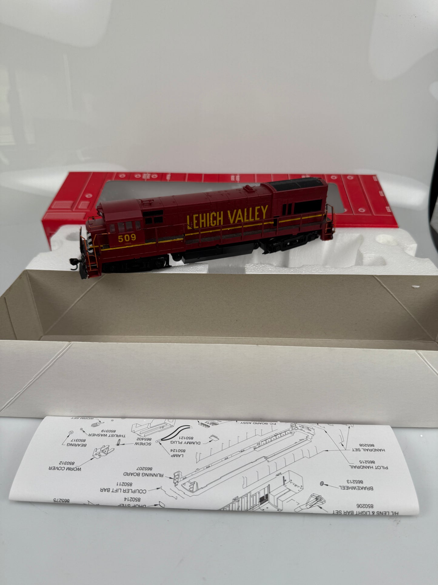 Atlas HO Lehigh Valley 509 U32B Locomotive low noise