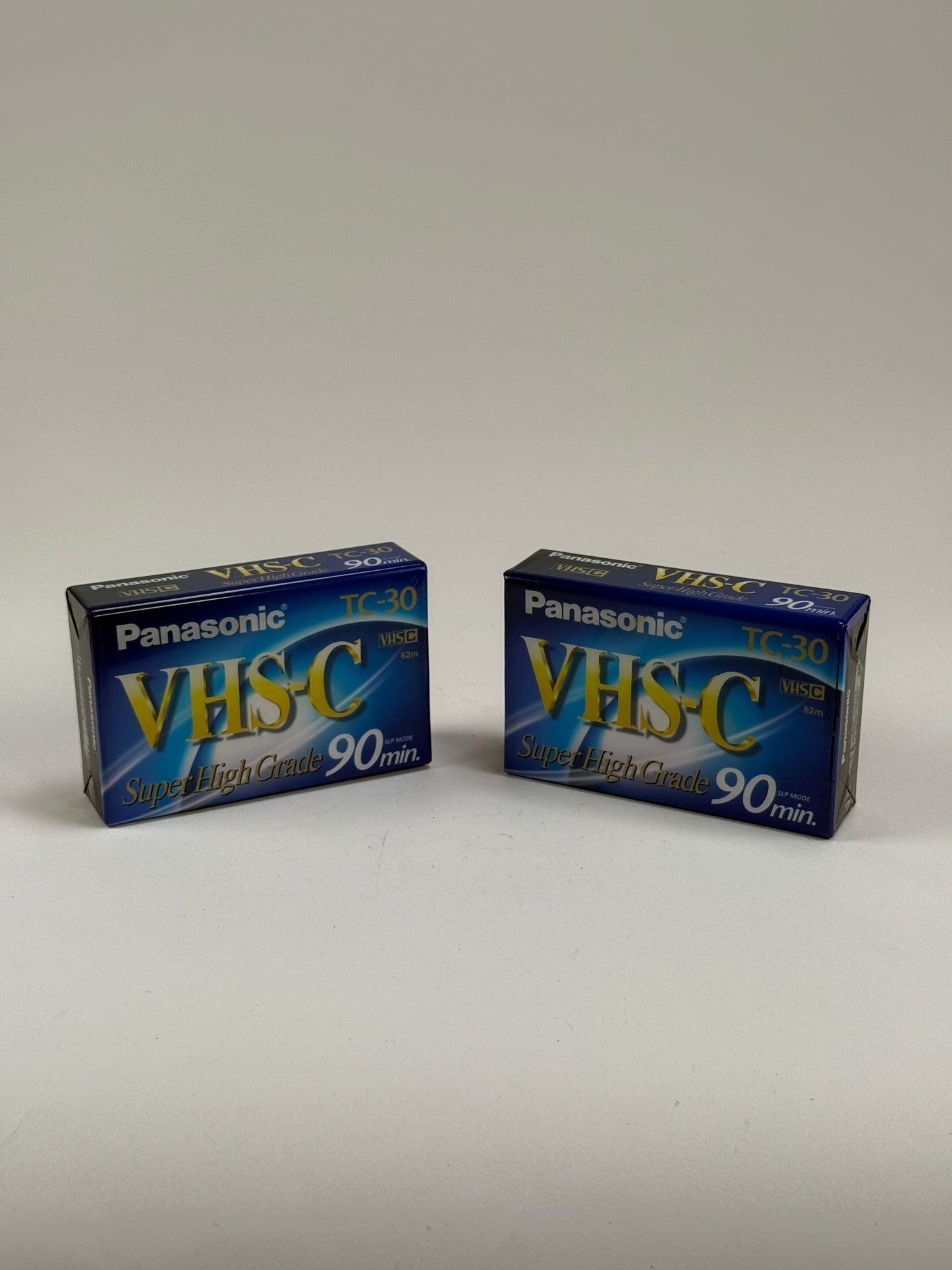 Lot of 2 Panasonic TC-30 VHS-C 90 Min Super High Grade Tapes