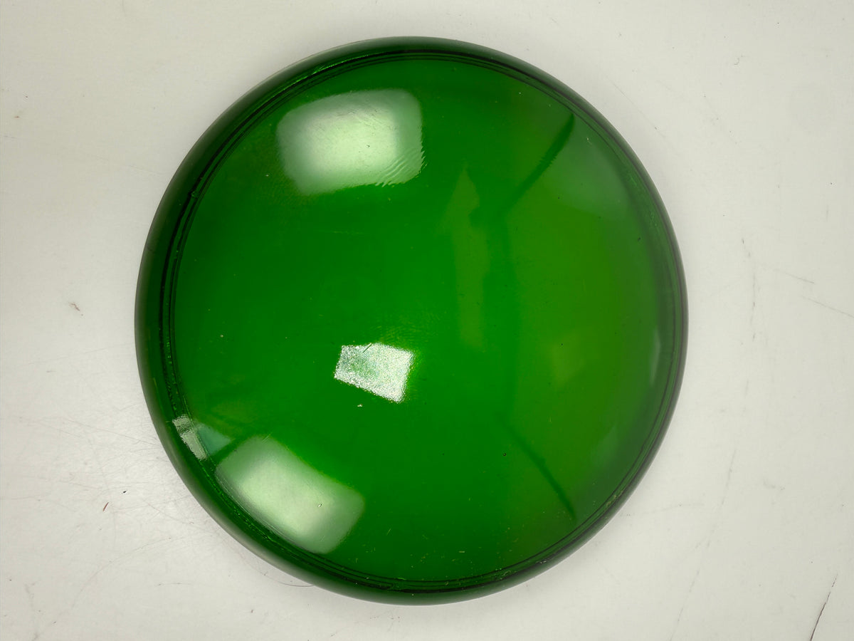 4 1/2 4.5" Green Glass Railroad Lantern Lens TRAFFIC/LAMP /SIGNAL LENS