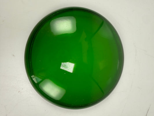 4 1/2 4.5" Green Glass Railroad Lantern Lens TRAFFIC/LAMP /SIGNAL LENS