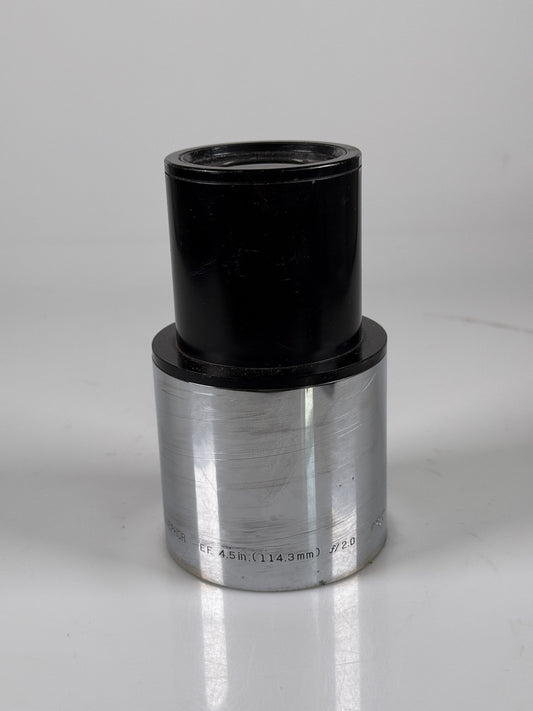 Bausch Lomb super Cinephor 4.5 inch f2 114.3mm projection lens RARE
