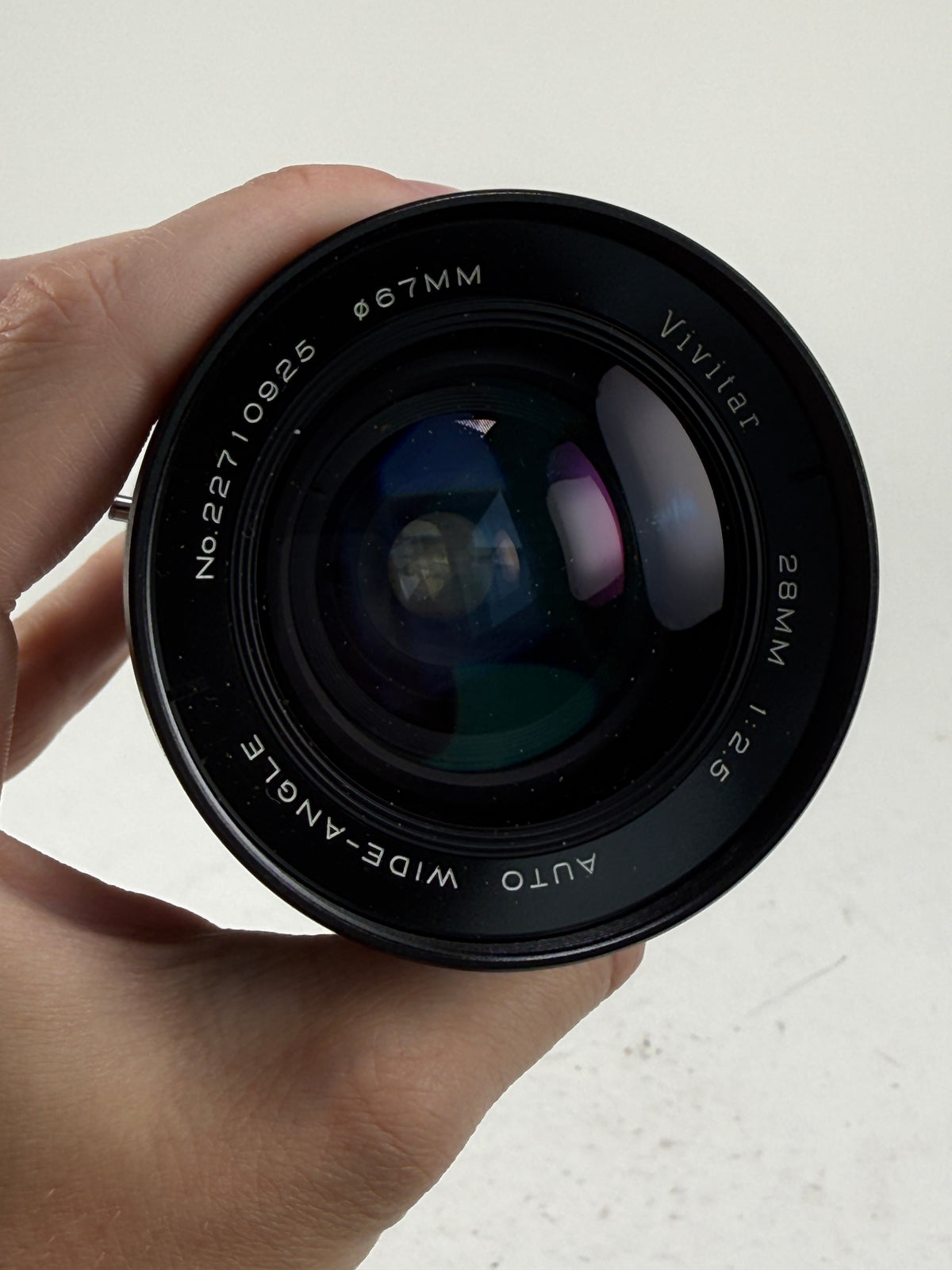 Vivitar Auto Wide angle MF 28mm F2.5 Konica Lens
