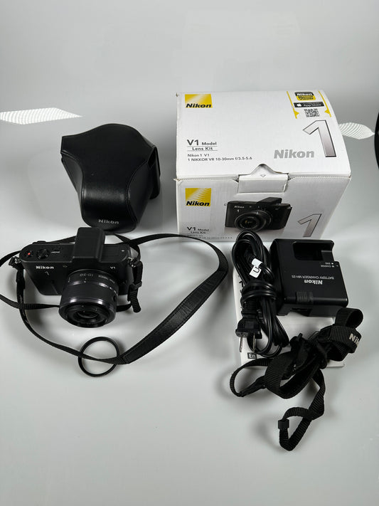 Nikon 1 V1 10.1MP Digital Camera with VR 10-30mm f/3.5-5.6 Lens - Black