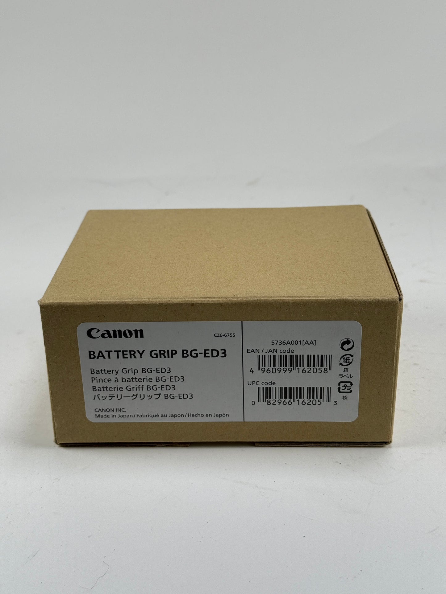 Genuine Canon Battery Grip BG-ED3 for Canon EOS 10D, D30, D60 Cameras