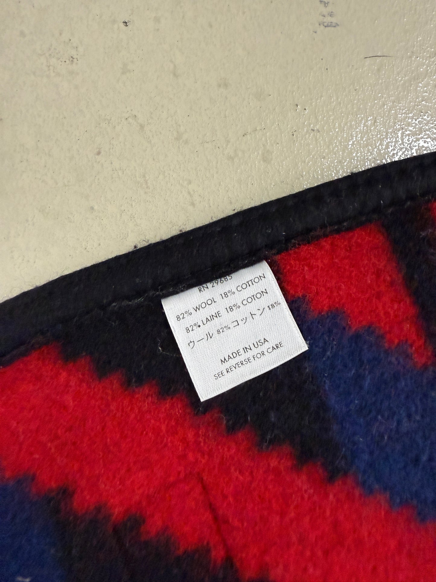 Third Phase Navajo Chief's blanket red black white diamond Pendleton Wool