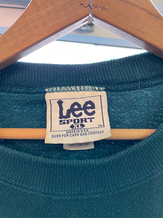 Vintage Eagles Lee Sport USA Sweatshirt Made In USA Crewneck NFL Large
