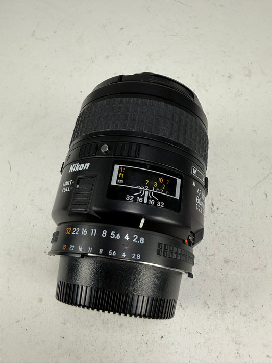 Nikon Nikkor AF 60mm f2.8 D micro macro lens