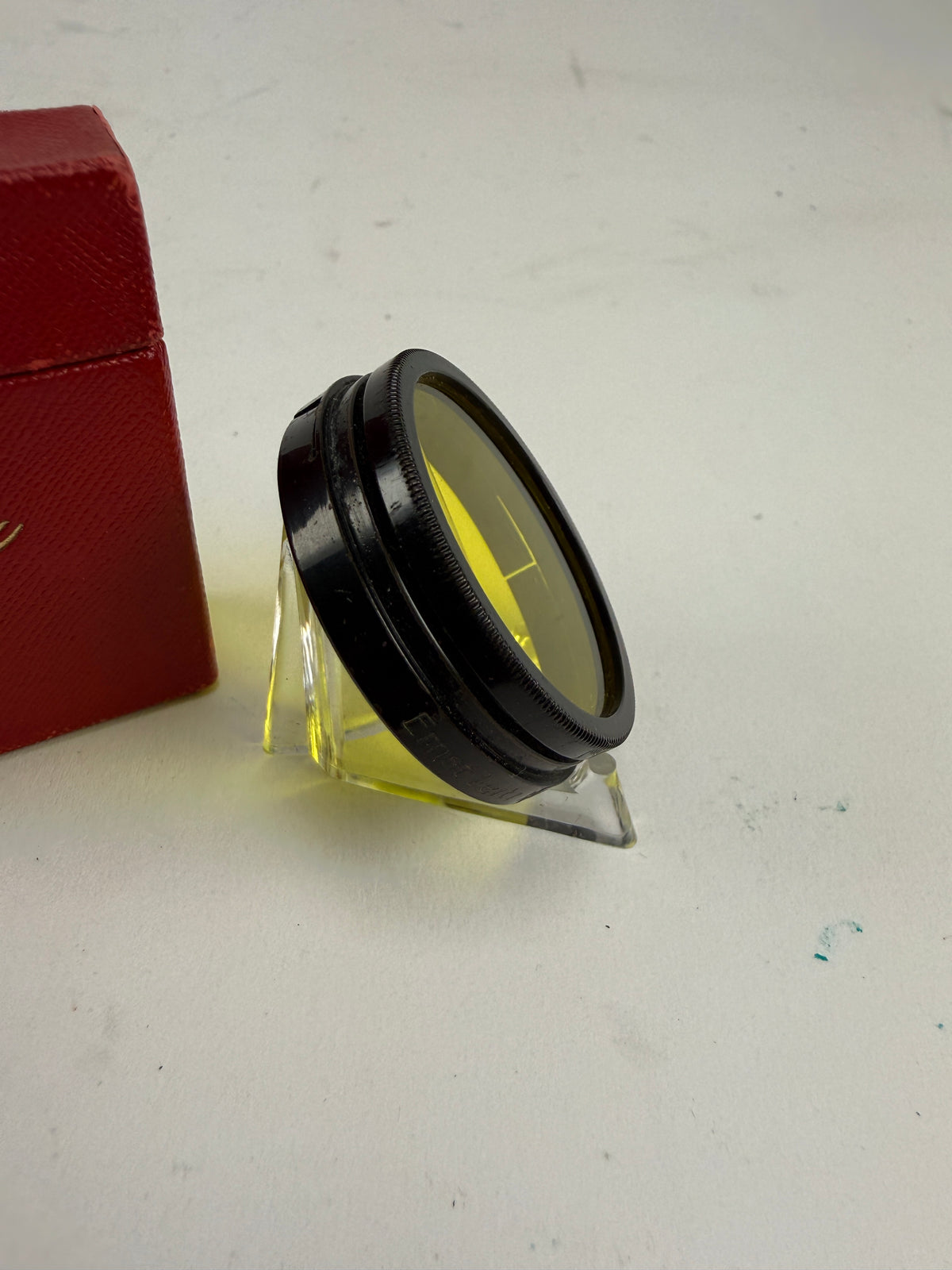Leitz Leica Black A36 Yellow 2 Contrast Camera Lens Filter - Summitar push on 36mm