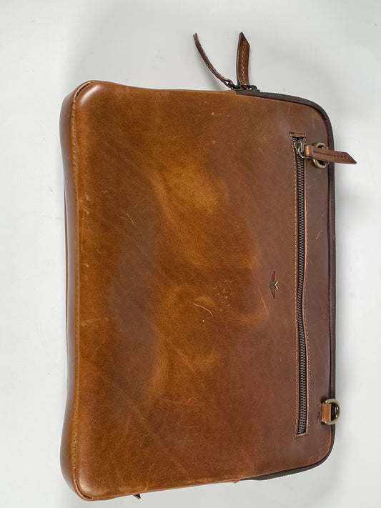 Satchel and Page Brown Leather Portfolio Computer case 13 inch