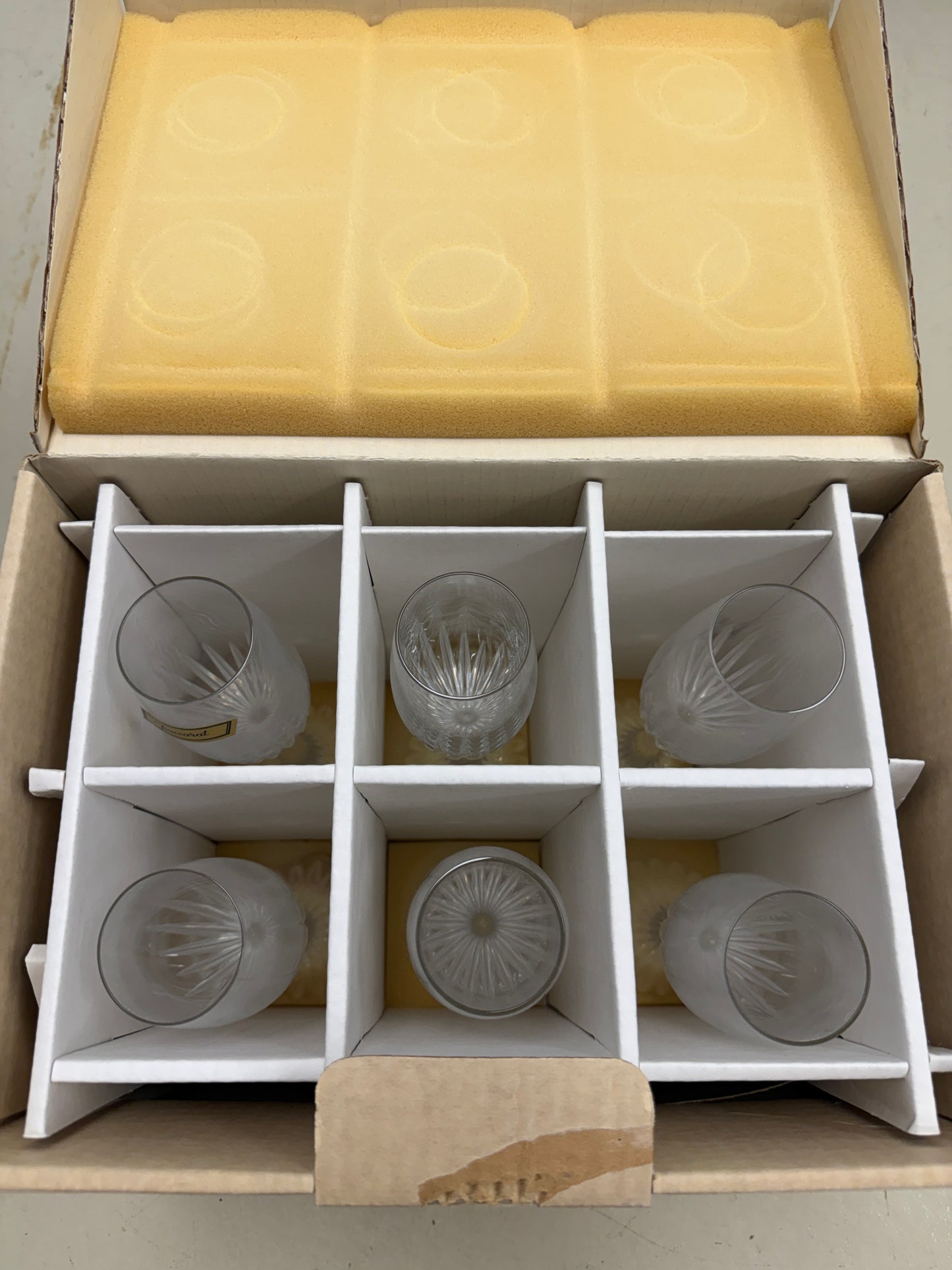 Baccarat Massena Champagne Flute 8 1/2 in set of 6 NOS