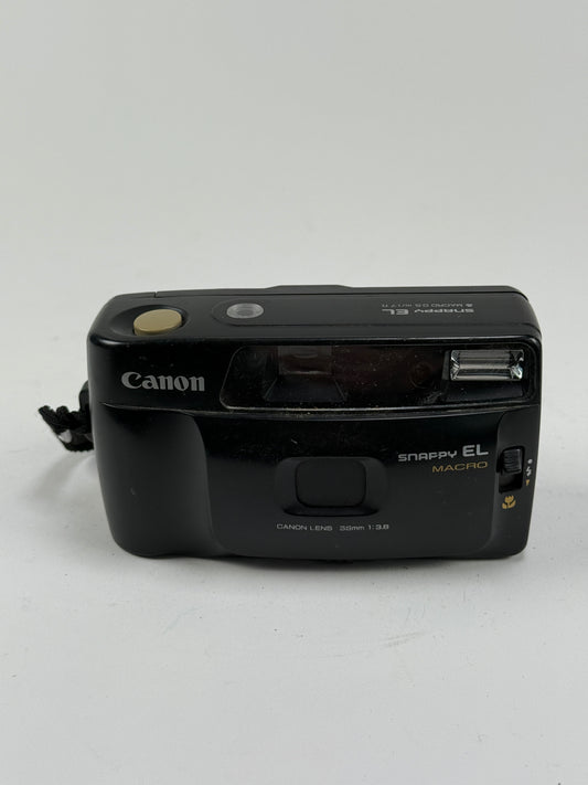 Canon Snappy EL Macro 35mm f3.8 Point & Shoot 35mm Film Camera Black