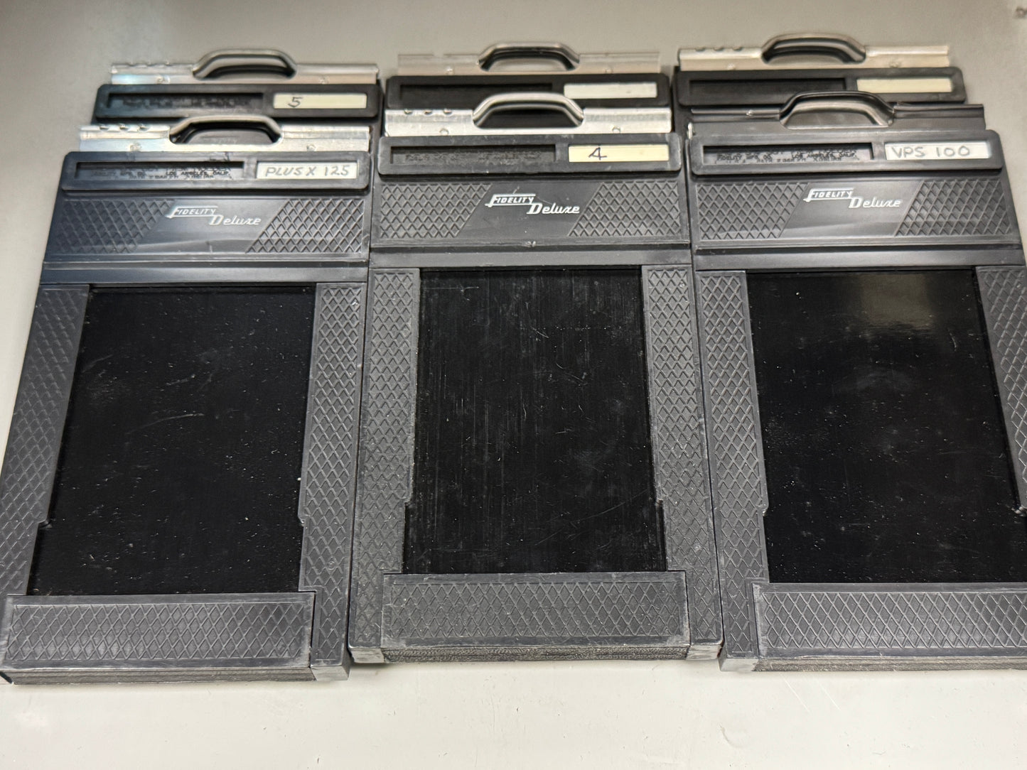 Lot of 6 Fidelity Deluxe 2-1/4 x 3-1/4" (6x9cm) Plastic Cut Film Holders