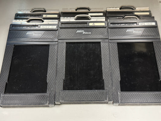 Lot of 6 Fidelity Deluxe 2-1/4 x 3-1/4" (6x9cm) Plastic Cut Film Holders