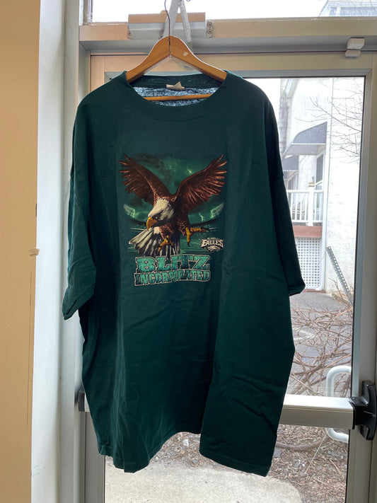 Vintage Philadelphia Eagles NFL Swoop T-shirt XXXL 3XL green