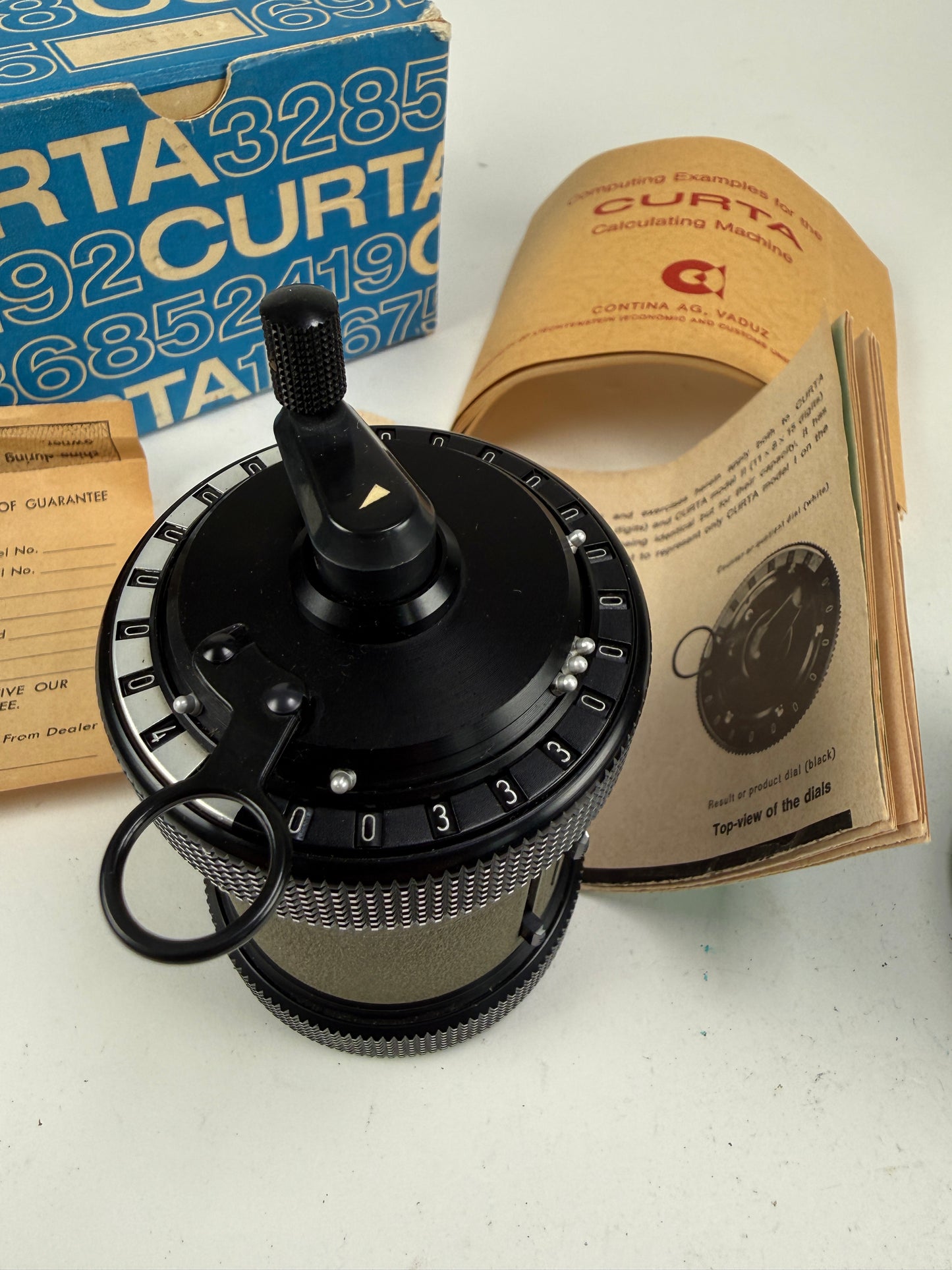 Curta Type II Mechanical Calculator – Excellent Condition w/ Original Box case