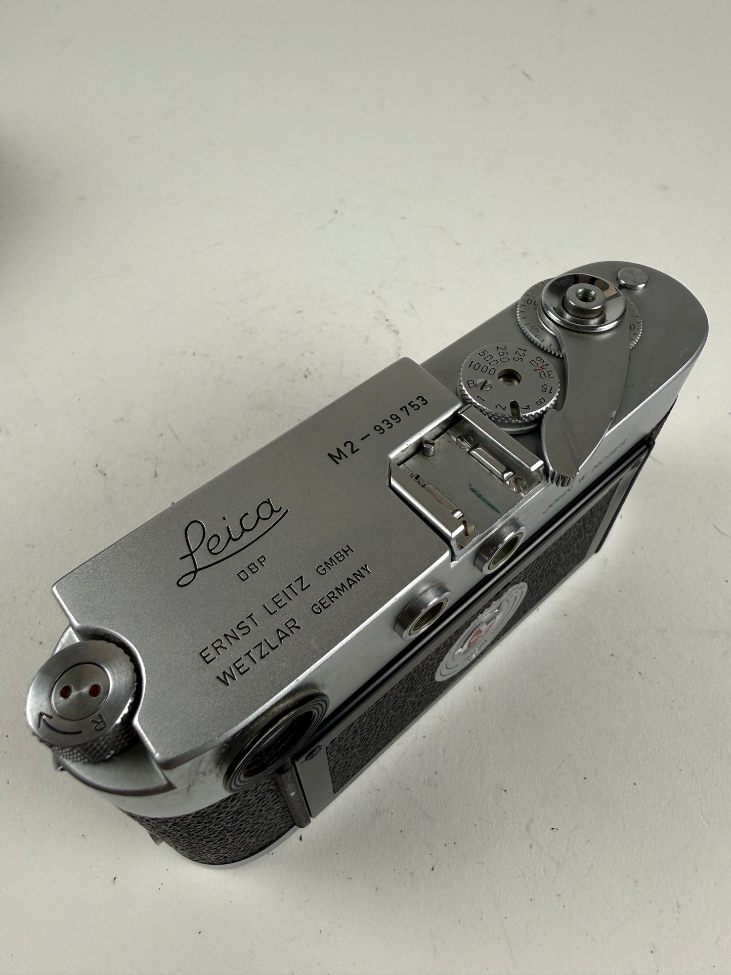 Leica M2 button rewind Chrome 35mm rangefinder film camera body
