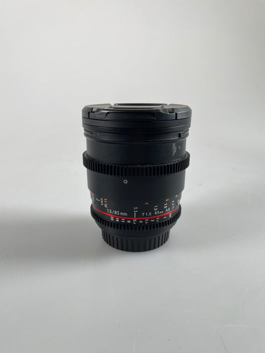 Rokinon 85mm T1.5 AS IF UMC II Cine DS Aspherical Lens for Canon EF Mount