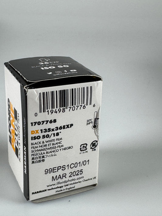 Ilford PAN F Plus 50 36 Exposure Black and White Print Film