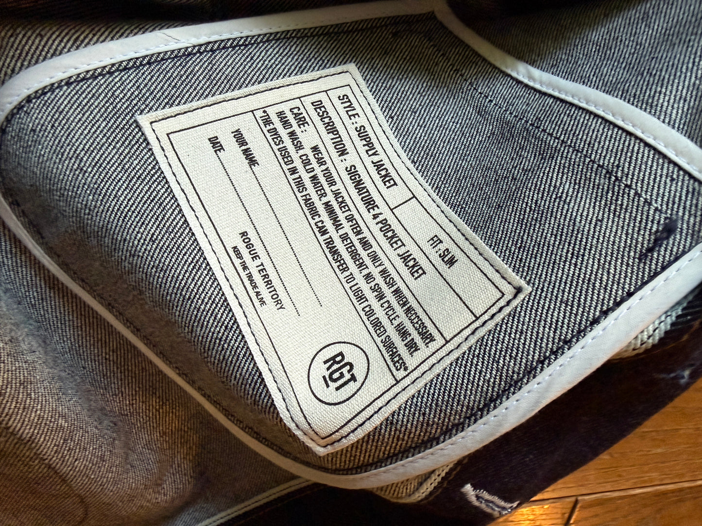 Rogue Territory Supply Jacket - Indigo, Large Slim Denim