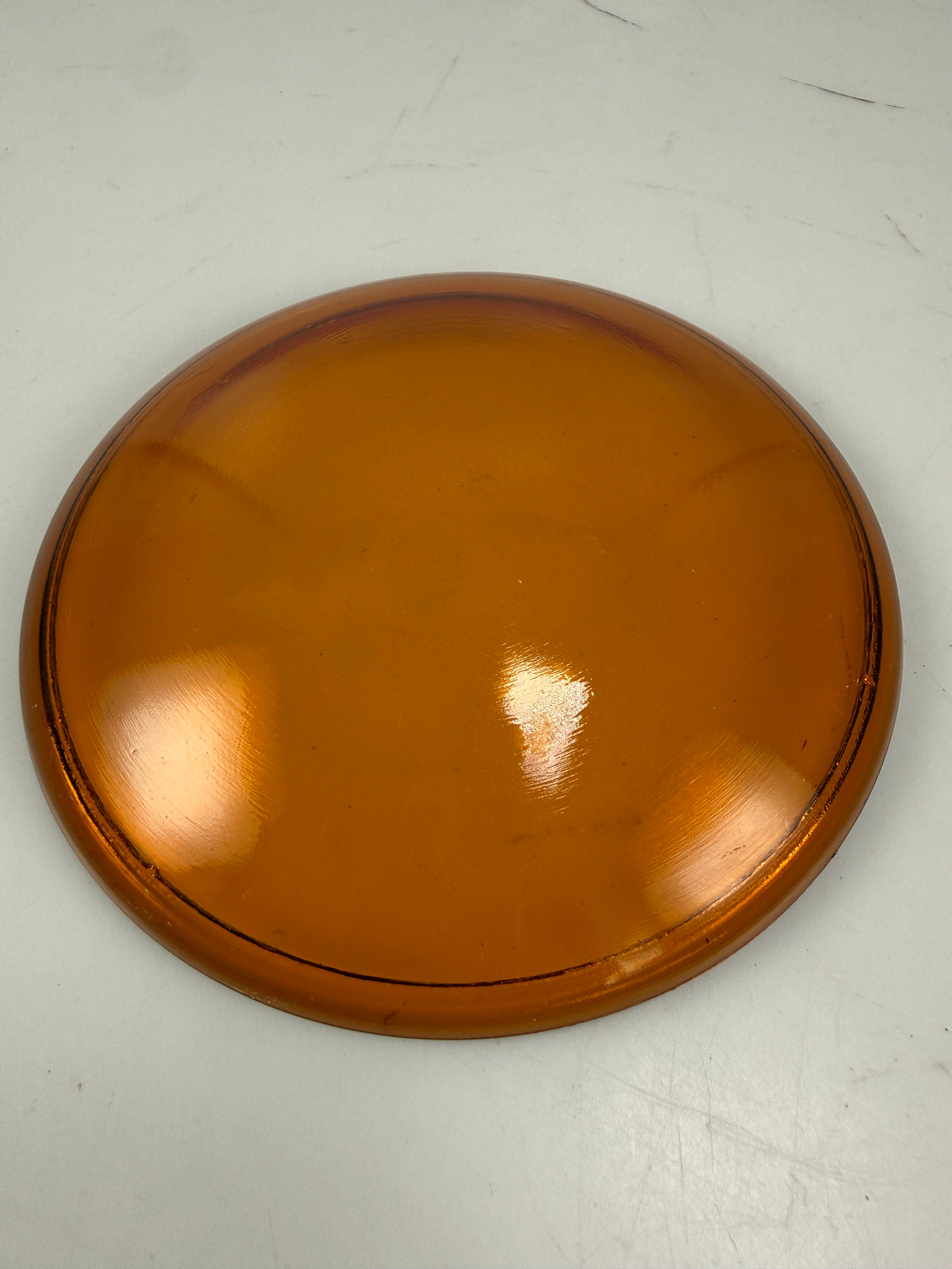 4 1/2 4.5" Yellow Glass Railroad Lantern Lens TRAFFIC/LAMP /SIGNAL LENS