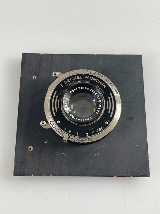 Carl Zeiss Jena 135mm 13.5cm f6.3 Tessar lens in Compur Shutter