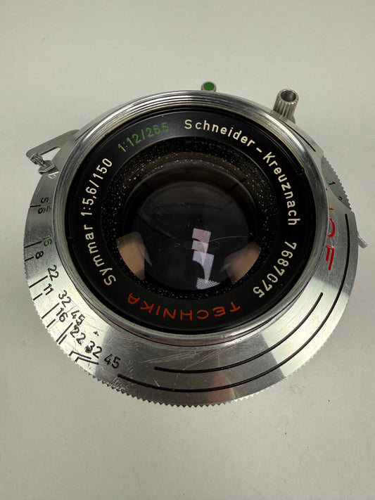 Schneider Symmar 150mm f5.6 265mm f12 convertible Linhof lens
