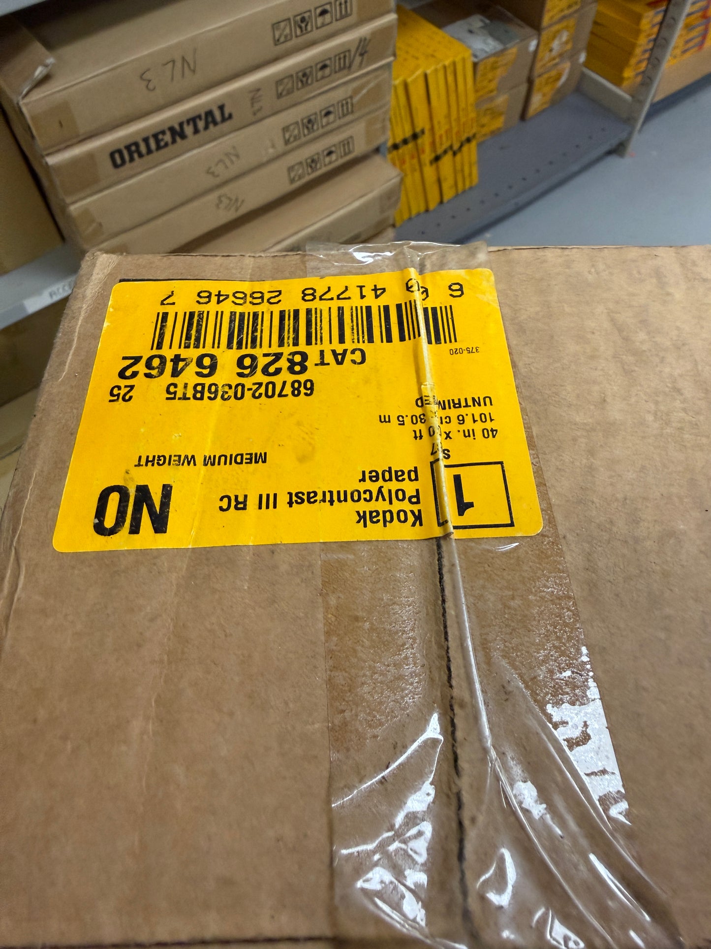 Kodak Polycontrast III RC medium weight NO 40 inch x 100ft paper 2 roll