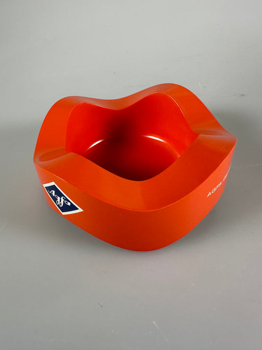 AGFA Helit Sinus stacking ashtray Germany Walter Zeischegg Orange promo item