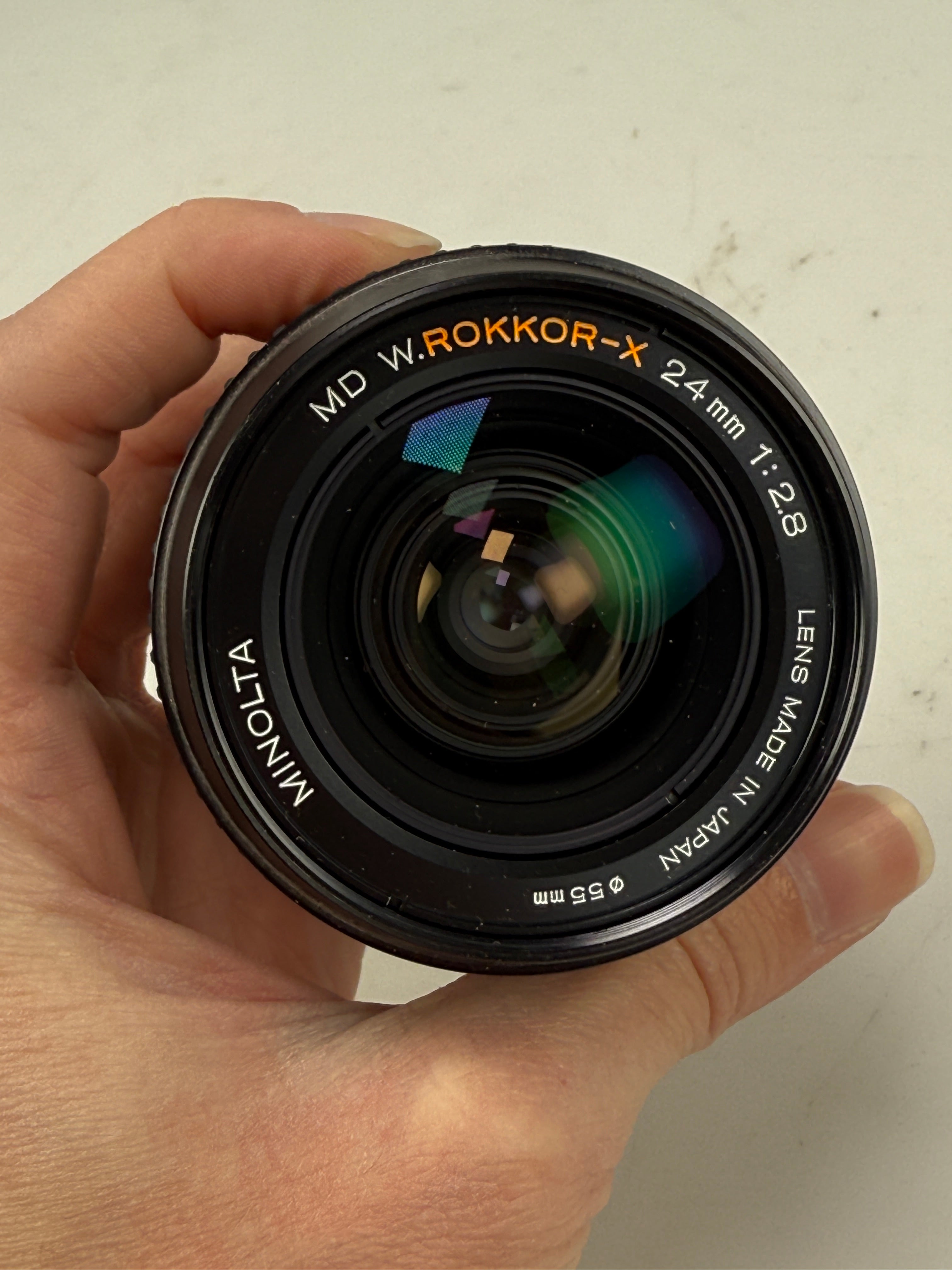 Minolta ミノルタ MC W.Rokkor 24mm f2.8 Minolta MD W.ROKKOR-X 24mm f2.8 Lens – Cardinal Camera Used