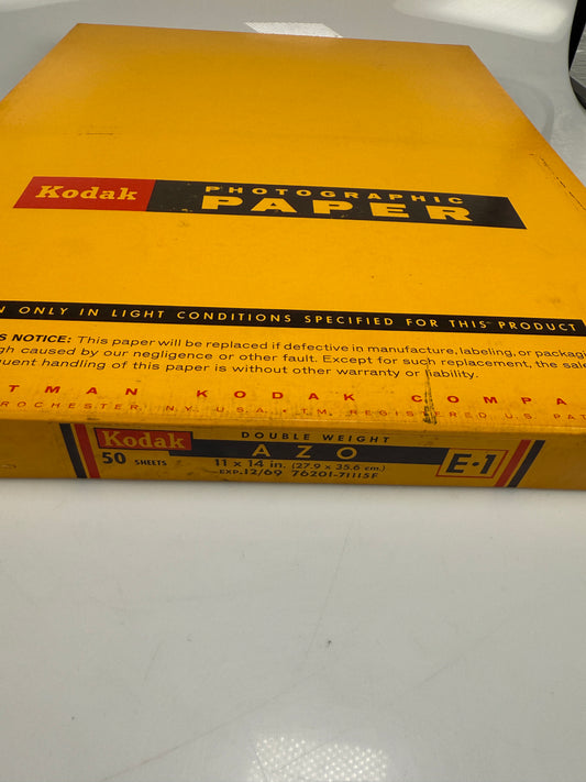 Kodak Azo E1 B&W Paper - 11x14, 50 sheets, SEALED double weight