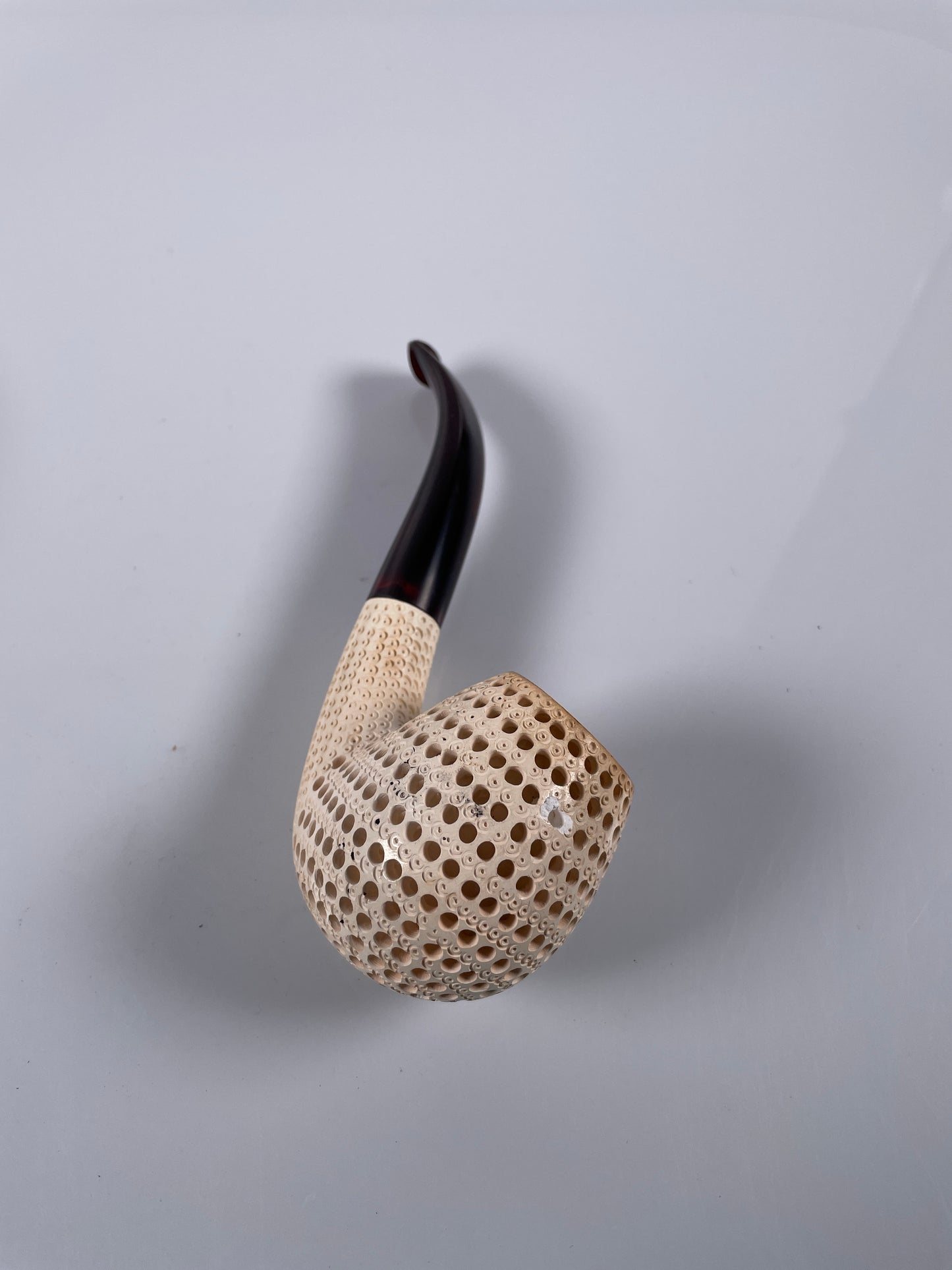 Servi Vintage Meerschaum carved Tobacco Pipe With Case