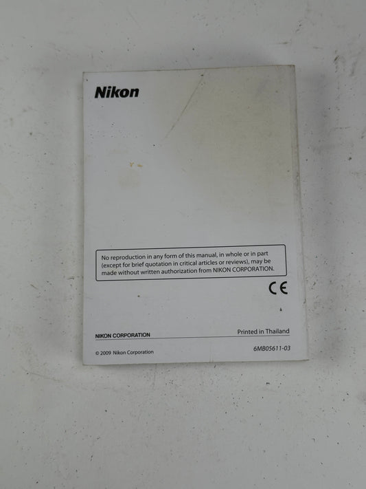 Nikon D300s Instruction Owners Manual Book English