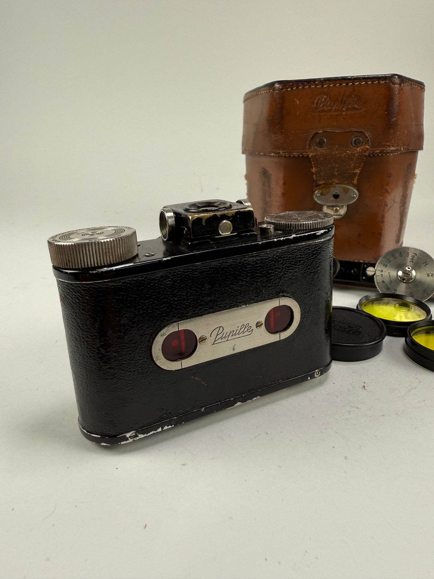 Kodak Nagel Pupille 127 Film Camera w Xenon 45mm f2 Lens Filters, case, leica FOFER