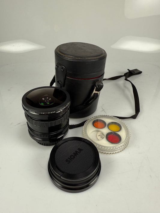Sigma 8mm F4 FISHEYE FILTERMATIC CIRCULAR IMAGE Lens for canon FD