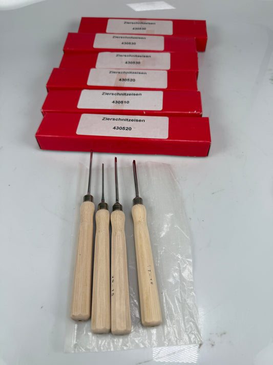 Two Cherries Micro Carving Tool Set, Quality German Made Tools 6 sets of 4