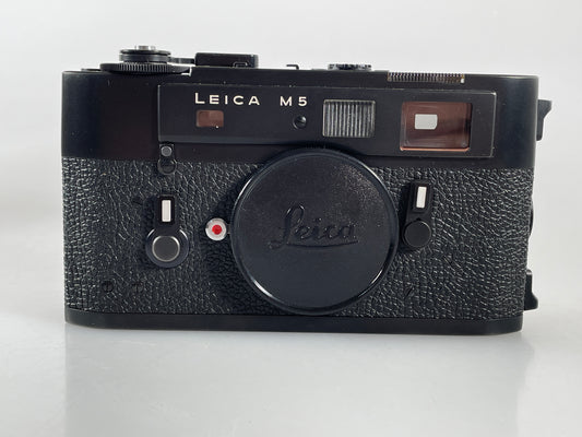 Leica M5 Black Chrome 35mm Rangefinder Film Camera Two 2 Lug
