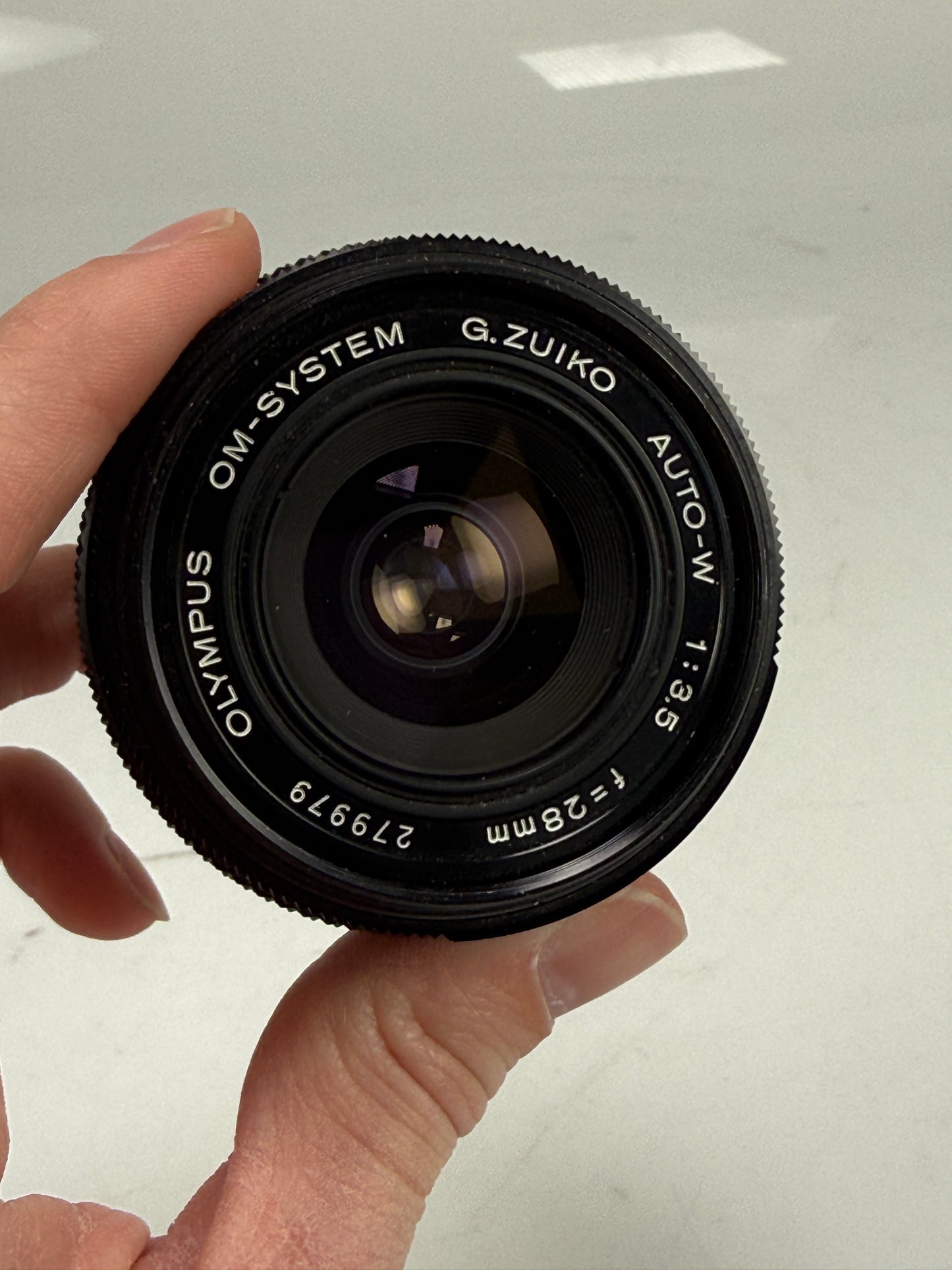 Olympus OM-System Zuiko Auto W 28mm f3.5 MF lens