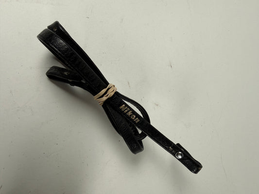 GENUINE NIKON 1/2 INCH BLACK LEATHER CAMERA STRAP FOR F F2  F3  FE FM