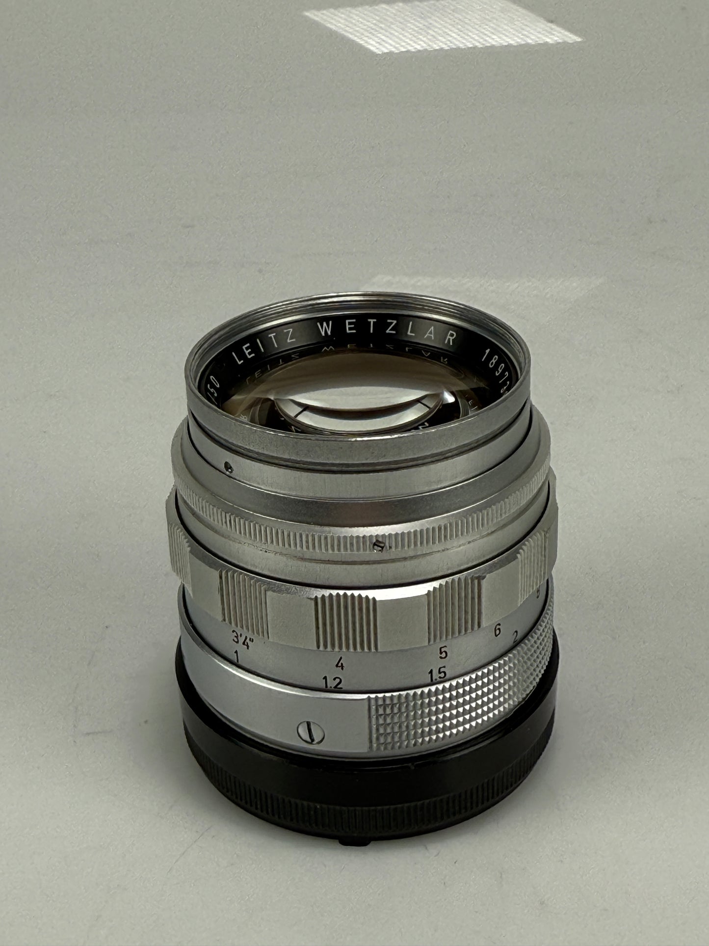 LEITZ Leica Summilux M 50mm F1.4 E43 Chrome Lens V1 version 1 Scalloped