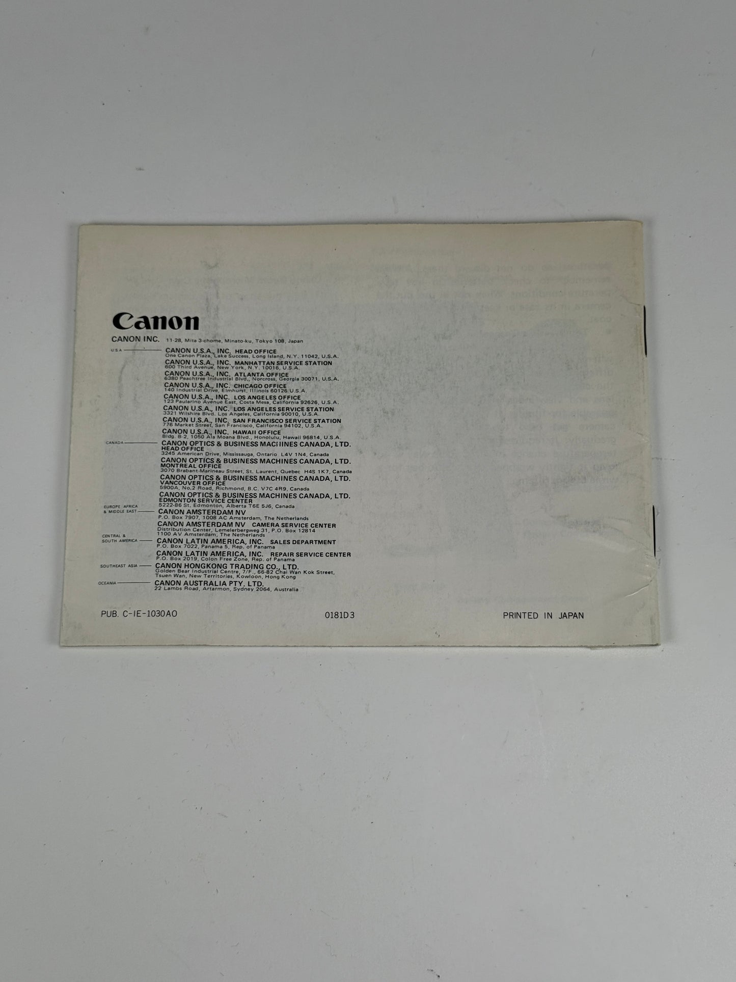 Canon 514 XL-S Canosound Manual Instructions