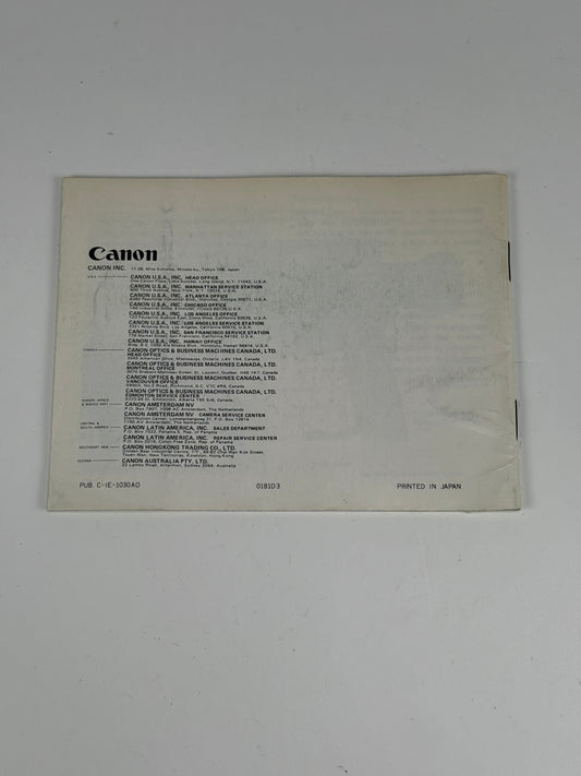 Canon 514 XL-S Canosound Manual Instructions
