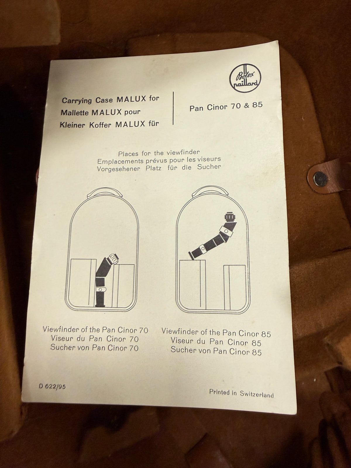 ORIGINAL CASE FROM PAILLARD BOLEX Malox for Pan Cinor 80 and 85