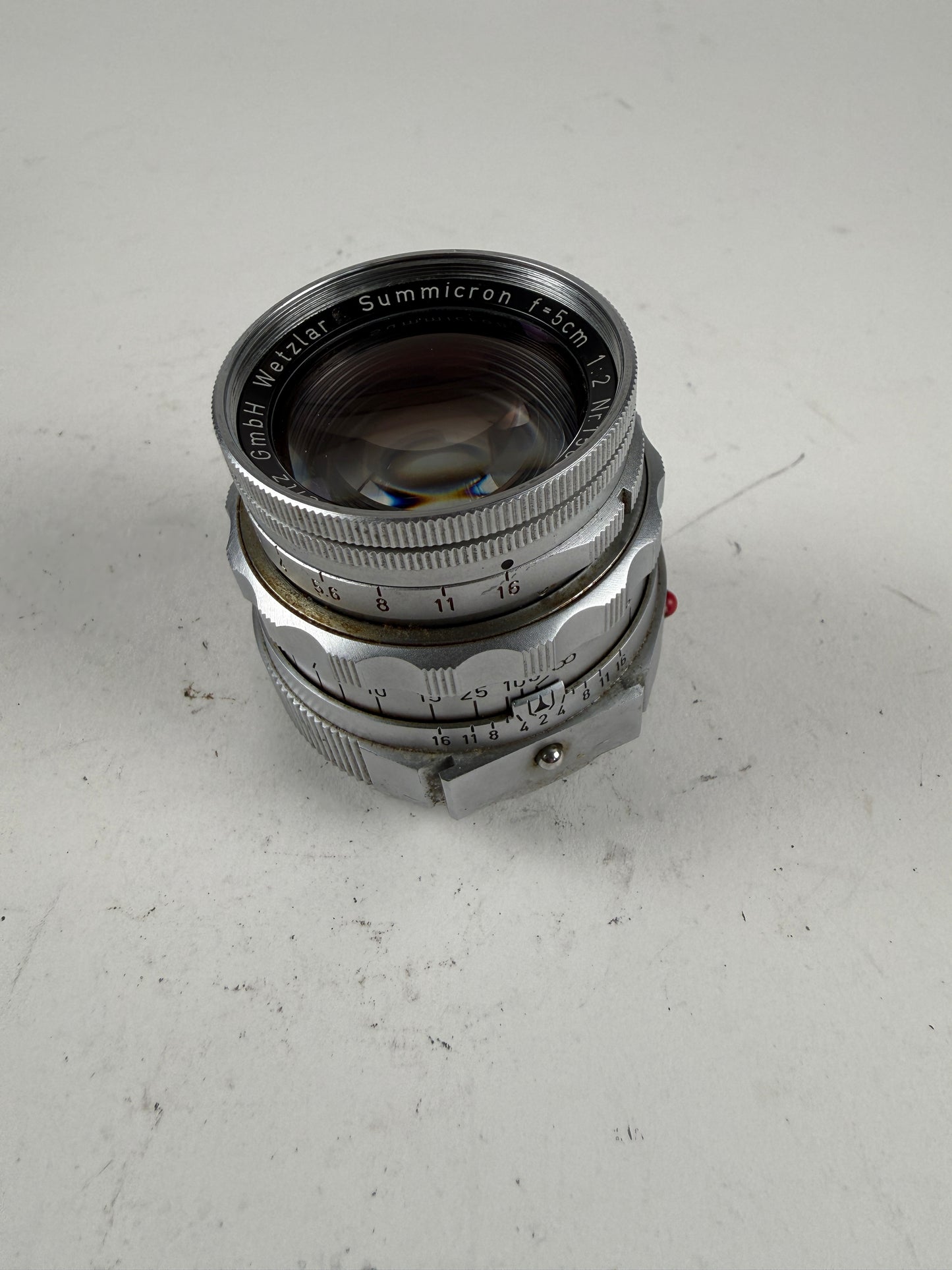 Leica Leitz Wetzlar Summicron-M 50mm F2 Dual Range DR f2 Lens Rigid