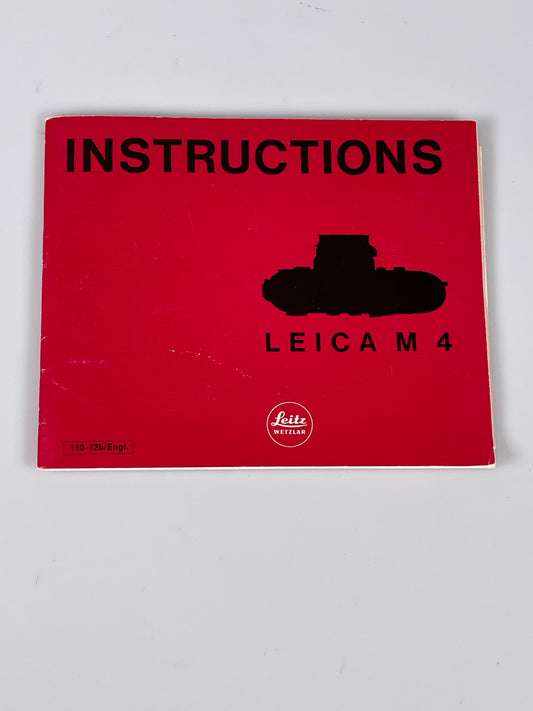 Leica M4 Instruction Manual Booklet