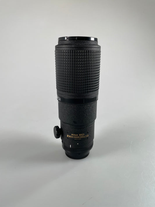 Nikon Nikkor AF 200mm f4 D ED Micro Lens in box