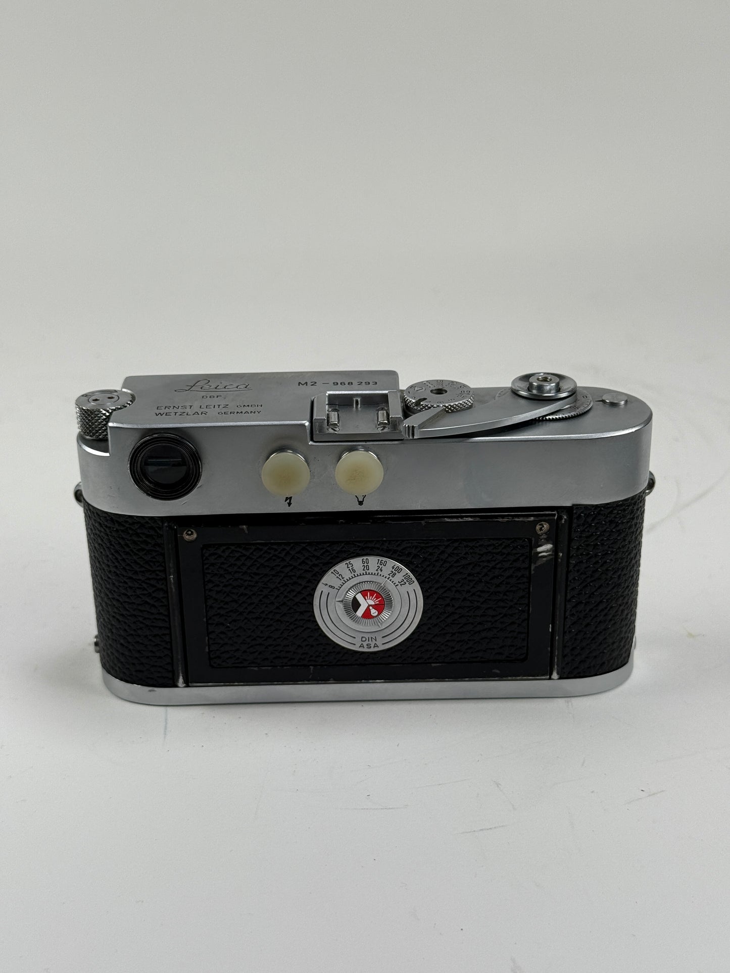 Leica M2 button rewind Chrome 35mm rangefinder film camera body YYE CLA