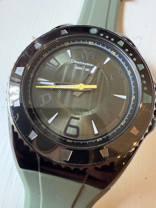 TechnoMarine Lusso Mare Men's Watch 44mm Olive Green Black TM-225025