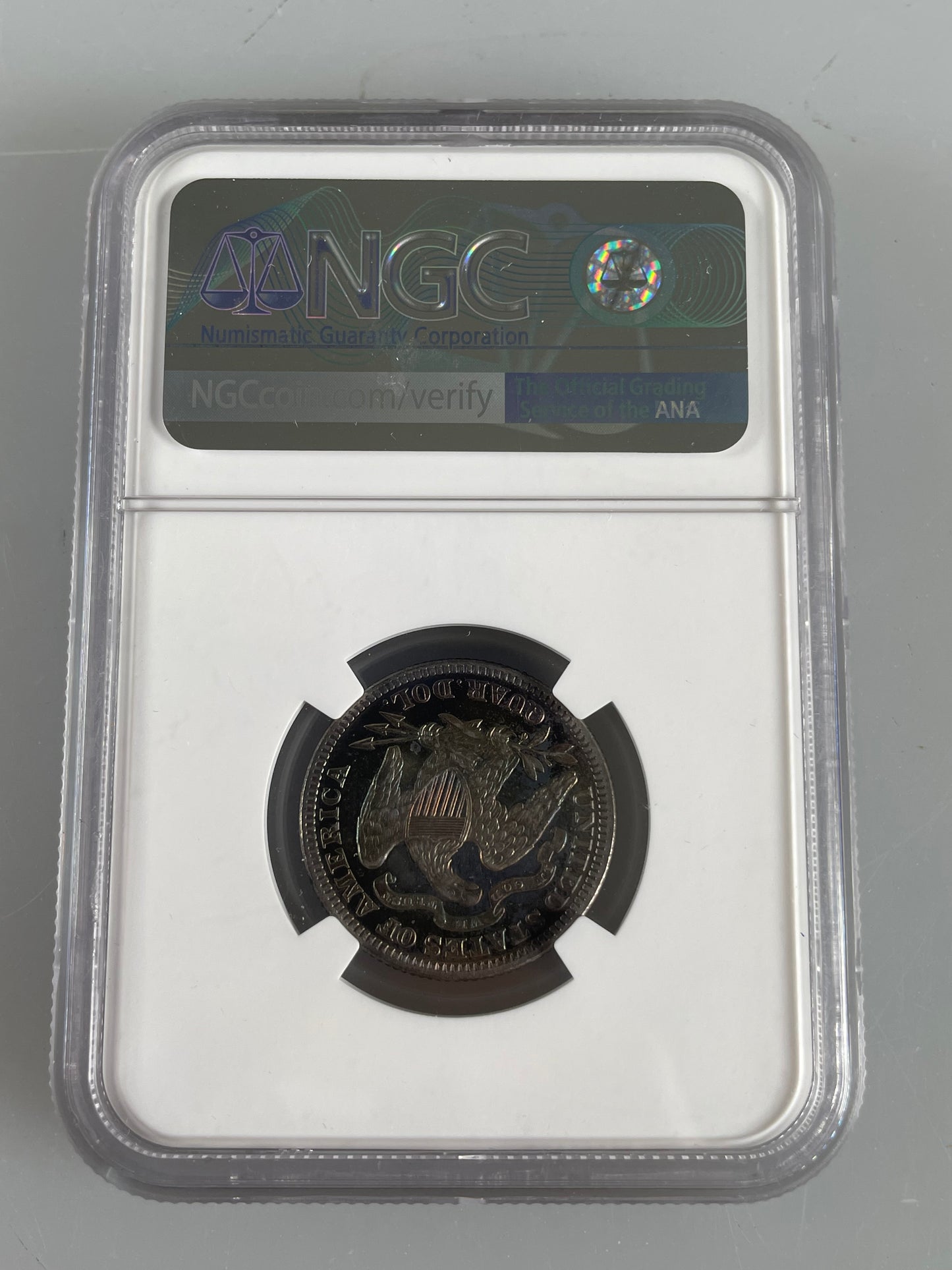 1885 Seated Liberty Quarter NGC PR64 - Toned Proof 25c