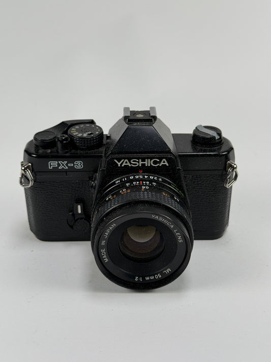 Yashica FX-3 Super 2000 35mm SLR Film Camera ML 50mm f2 Lens