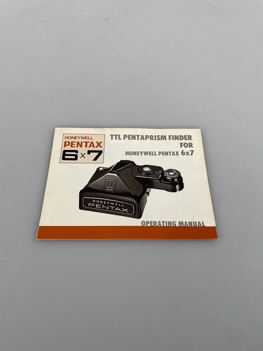 Pentax 67 6x7 TTL Pentaprism Camera finder Instruction Manual